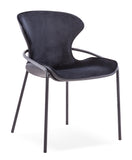 [Dining Chair] Wood vaneer frame +  PU，Mid Century Chairs with Curved Backrest for Vanity