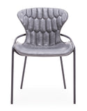 [Dining Chair] Wood vaneer frame +  PU，Mid Century Chairs with Curved Backrest for Vanity
