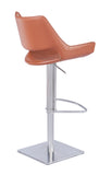 [Hydraulic Barstool]  201# Burshed stainlee frame + PU , Adjustable height of rotating bar stools