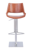[Hydraulic Barstool]  201# Burshed stainlee frame + PU , Adjustable height of rotating bar stools