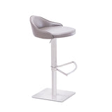[Hydraulic Barstool] 201# burshed stainlee steel frame base + saddle leather & PU , Cozy kitchen breakfast corner Bar chair