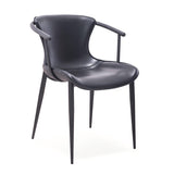 [Dining Chair] black matt frame + saddle leather & PU , Kitchen, dining room, and home armchair dining chairs