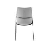 [Dining Chair] Wood vaneer frame + saddle leather & PU ,Restaurant and hotel facilities with armless dining chairs