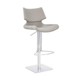 [Hydraulic Barstool] 201# burshed stainlee steel frame base + PU , Home Breakfast Nook Kitchen Bar chair