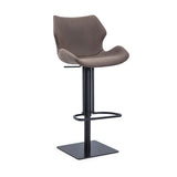 [Hydraulic Barstool] Black matt frame base + PU , Modern Home Bar & Kitchen Island Barstool