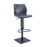 [Hydraulic Barstool] Black matt frame base + PU , Nordic Commercial Furniture High Bar Stools