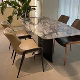 [Dining Chair] Wood vaneer frame + saddle leather & PU , Hero Furniture Original Retro Dining Chair