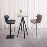 [Barstool] black matt frame + saddle leather & PU , Hero's original design bar & café special bar chairs