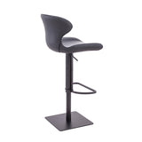 [Hydraulic Barstool] Black matt frame base + saddle leather & PU , Home interior Decoration Enveloping Backrest Bar Stools