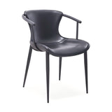 [Dining Chair] black matt frame + saddle leather & PU , Kitchen, dining room, and home armchair dining chairs