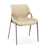 [Dining Chair] Gun color frame + saddle leather & PU , Family dinner party matching dining chairs
