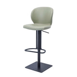 [Hydraulic Barstool] black matt frame + PU , Kitchen island barstool with rotatable foot pedals