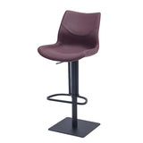[Hydraulic Barstool] Black matt frame base + PU , Non-Slip & Ergonomic Design Bar chair