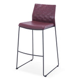 [Barstool] Gun color frame + saddle leather & PU , Hotel Restaurant Kitchen Bar Chair