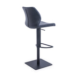 [Hydraulic Barstool] Black matt frame base + PU , Nordic Commercial Furniture High Bar Stools