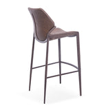 [Barstool] Wood vaneer frame + PU , Classical industrial style banquet table high barstools