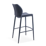 [Barstool] Gun color frame + saddle leather & PU , Business office space high-end conference chair for negotiations