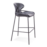 [Barstool] black matt frame + saddle leather & PU , Hero's original design bar & café special bar chairs