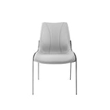 [Dining Chair] Wood vaneer frame + saddle leather & PU ,Restaurant and hotel facilities with armless dining chairs