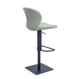 [Hydraulic Barstool] black matt frame + PU , Kitchen island barstool with rotatable foot pedals