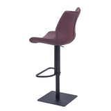 [Hydraulic Barstool] Black matt frame base + PU , Non-Slip & Ergonomic Design Bar chair