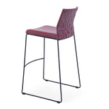 [Barstool] Gun color frame + saddle leather & PU , Hotel Restaurant Kitchen Bar Chair