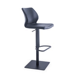 [Hydraulic Barstool] Black matt frame base + PU , Nordic Commercial Furniture High Bar Stools