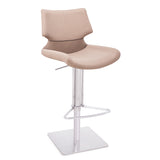 [Hydraulic Barstool] 201# burshed stainlee steel frame base + PU , Home Breakfast Nook Kitchen Bar chair