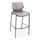 [Barstool] Gun color frame + saddle leather & PU , Coffee shop, hotel bar, dedicated bar chair