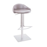 [Hydraulic Barstool] 201# burshed stainlee steel frame base + saddle leather & PU , Cozy kitchen breakfast corner Bar chair