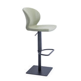 [Hydraulic Barstool] black matt frame + PU , Kitchen island barstool with rotatable foot pedals