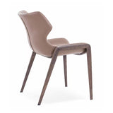 [Dining Chair] Wood vaneer frame + saddle leather & PU , Hero Furniture Original Retro Dining Chair