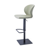 [Hydraulic Barstool] black matt frame + PU , Kitchen island barstool with rotatable foot pedals