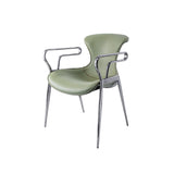 [Dining Chair] rose gold frame + saddle leather & PU , Hotel banquet high-end armchair dining chair