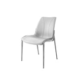 [Dining Chair] Wood vaneer frame + saddle leather & PU ,Restaurant and hotel facilities with armless dining chairs