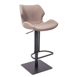 [Hydraulic Barstool] Black matt frame base + PU , Modern Home Bar & Kitchen Island Barstool