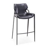 [Barstool] black matt frame + saddle leather & PU , Hero's original design bar & café special bar chairs