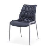[Dining Chair] Wood vaneer frame + saddle leather & PU ,Restaurant and hotel facilities with armless dining chairs
