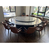 [Dining Chair] Gun color frame + saddle leather & PU , Family dinner party matching dining chairs