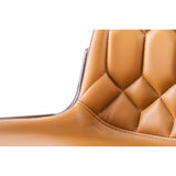 [Dining Chair] Wood vaneer frame + saddle leather & PU ,Restaurant and hotel facilities with armless dining chairs