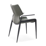 [Dining Chair] rose gold frame + saddle leather & PU , Hotel banquet with armchair dining chairs