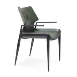 [Dining Chair] rose gold frame + saddle leather & PU , Hotel banquet with armchair dining chairs