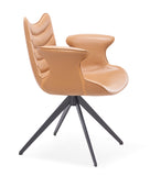 [Lounge chair]  Gun color frame +  saddle leather & PU，Co-working Spaces office lounge chairs for rest