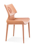 [Dining Chair] Iron frame + full-grain saddle leather & PU ，Modern Leather Dining Chair for Multi-Scene Matching