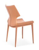 [Dining Chair] Iron frame + full-grain saddle leather & PU ，Modern Leather Dining Chair for Multi-Scene Matching