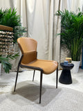 [Dining Chair] Rose gold frame + PU，Indoor Living Room Restaurant chair with Leather Material