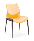 [Dining Chair] Gun color frame + PU，Dining Room Chairs with Ergonomic Backres