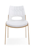 [Dining Chair] Rose gold frame +  PU，Christmas Feast Atmosphere Dining Chair