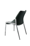 [Dining Chair] Black nickel frame +  saddle leather & PU，Casual Modern Hotel Home Accessible Dining Chair