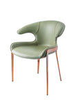 [Dining Chair] Black nickel frame +  saddle leather & PU，High End Hotel Restaurant Table set dining cahir